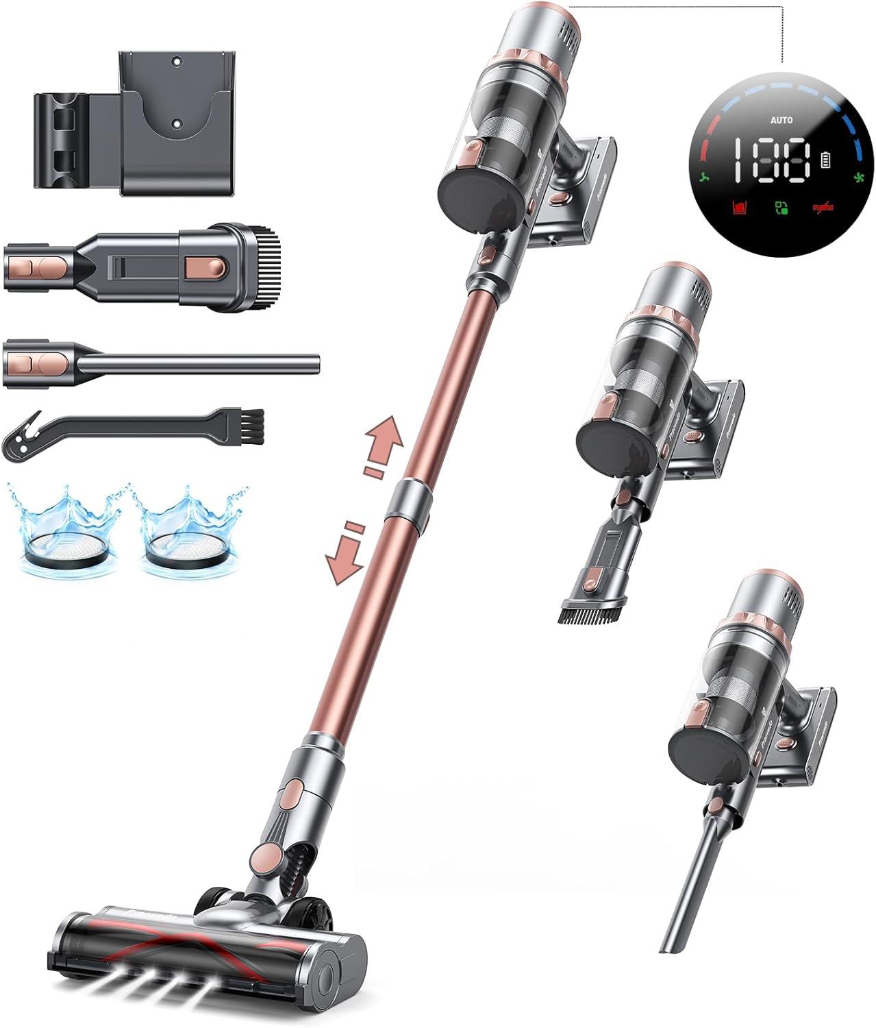 Wireless Handheld Pet Hair Vacuum Cleaner with Strong 45KPa Suction and Touch Display