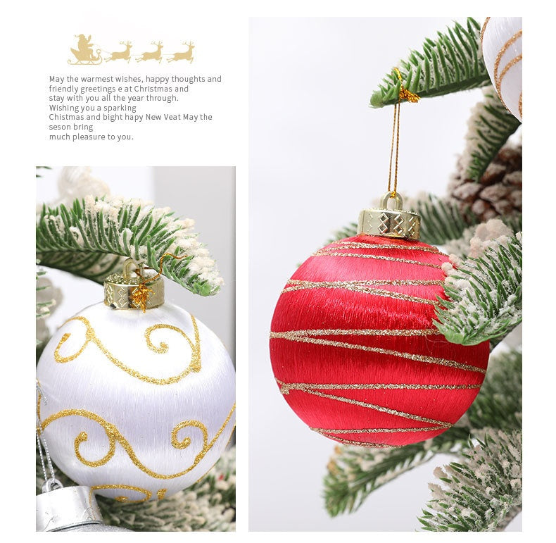 Christmas Foam Ball Decorations Set - 8cm 9-Pack Holiday Tree Ornaments