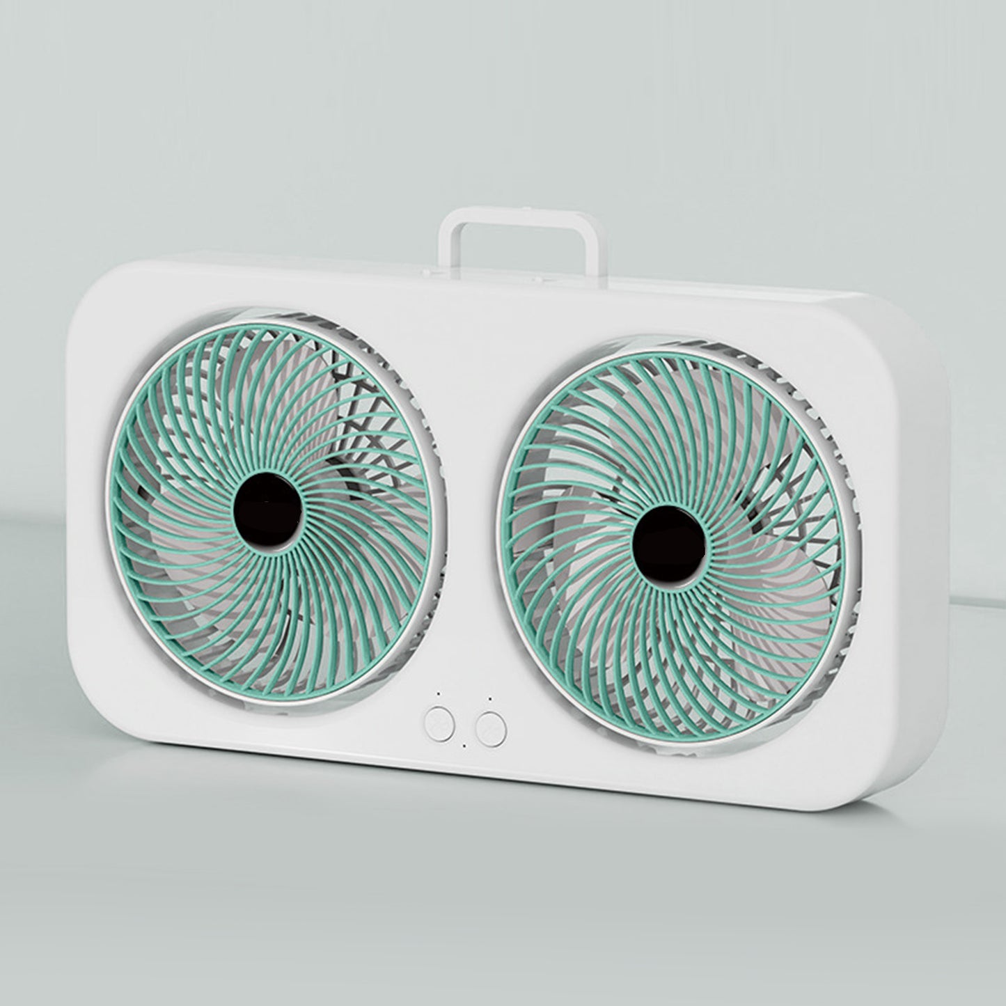 Tabletop Dual Fan USB Rechargeable Silent Air Circulation With