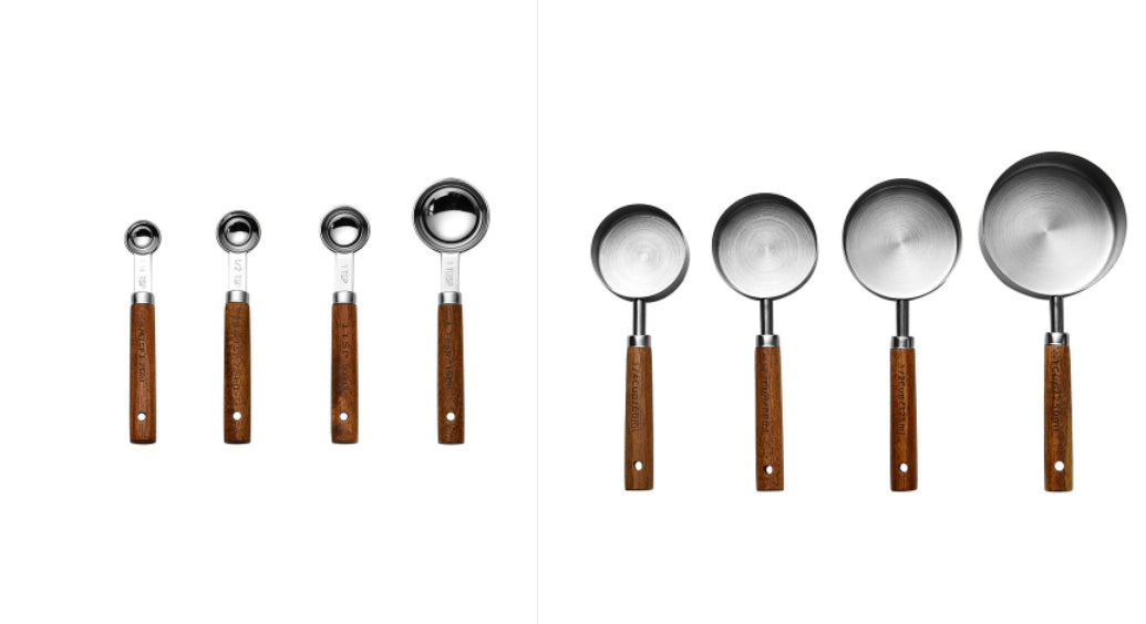Stainless Steel Measuring Cups & Spoons Set - Kitchen Baking Tools