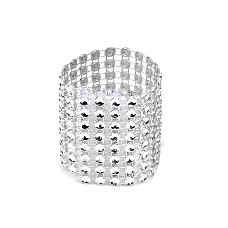 Set of 10 Napkin Rings for Hotel & Home Table Settings - Multiple Colors