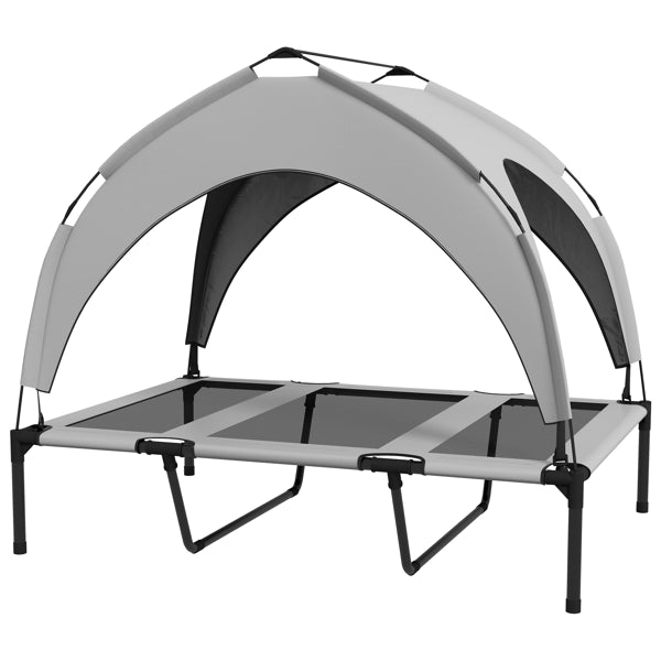 Cooling Dog Bed Cot with Canopy - Large Pet Bed for Hot Weather, Water-Resistant & Portable