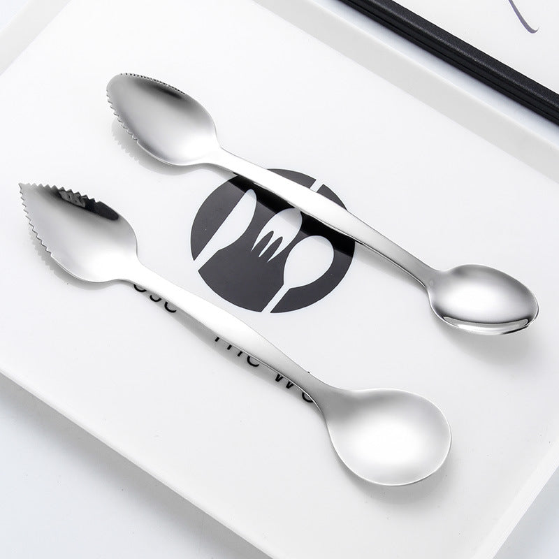 Stainless Steel Double-Headed Mud Scraper for Kitchen and Home Cleaning
