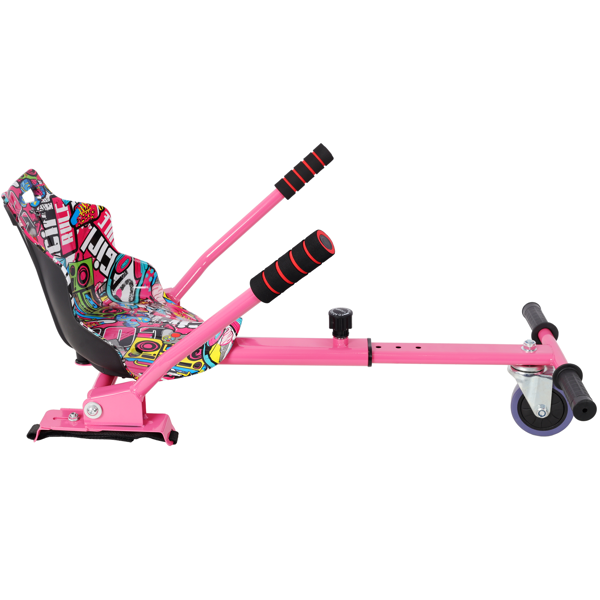 Hoverboard Go-Kart Seat Attachment - Adjustable Frame, Pink