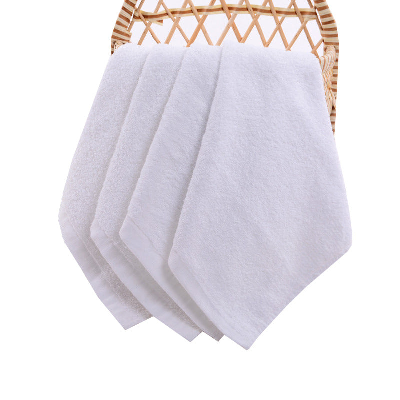 Pure Cotton Square Towel for Bathroom Kitchen 21X25cm - White