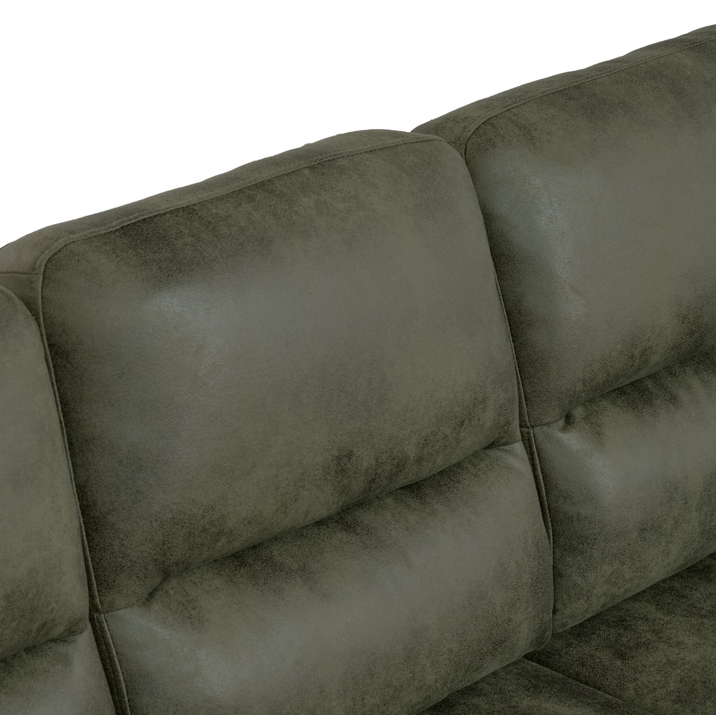 81" Olive Green Mid-Century Modern 3-Seater Sofa with Padded Armrests