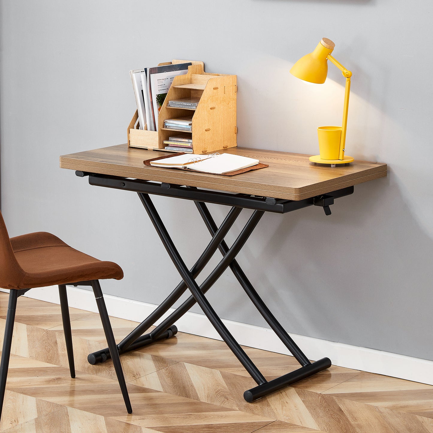 Modern Minimalist Multifunctional Lift Table With 0.8 Inch Thick MDF