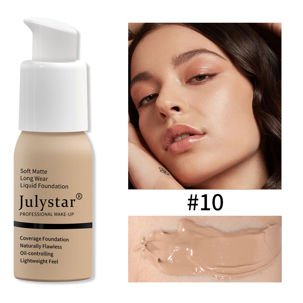 Long-Lasting Liquid Foundation - Waterproof Moisturizing Concealer Makeup