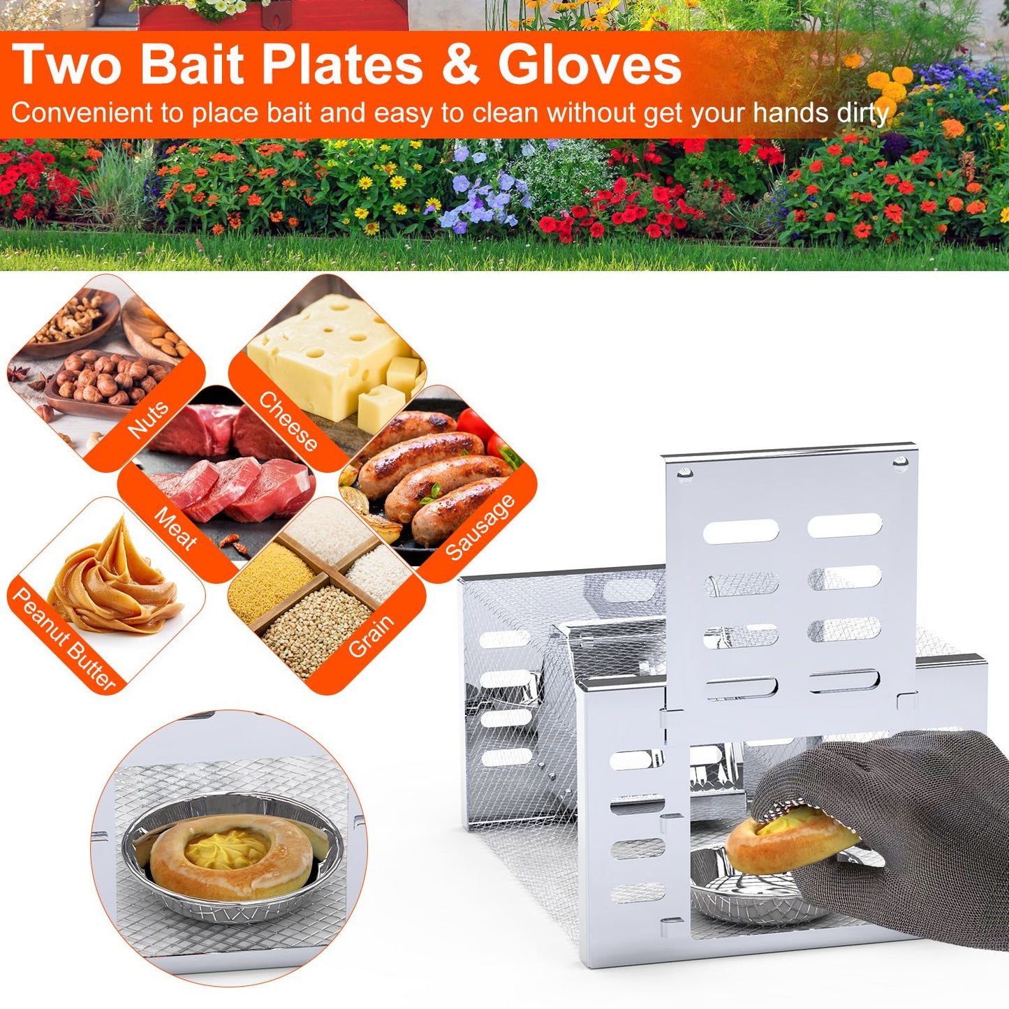 Humane Rat Trap - 2 Pack Automatic Live Mouse Cage Traps