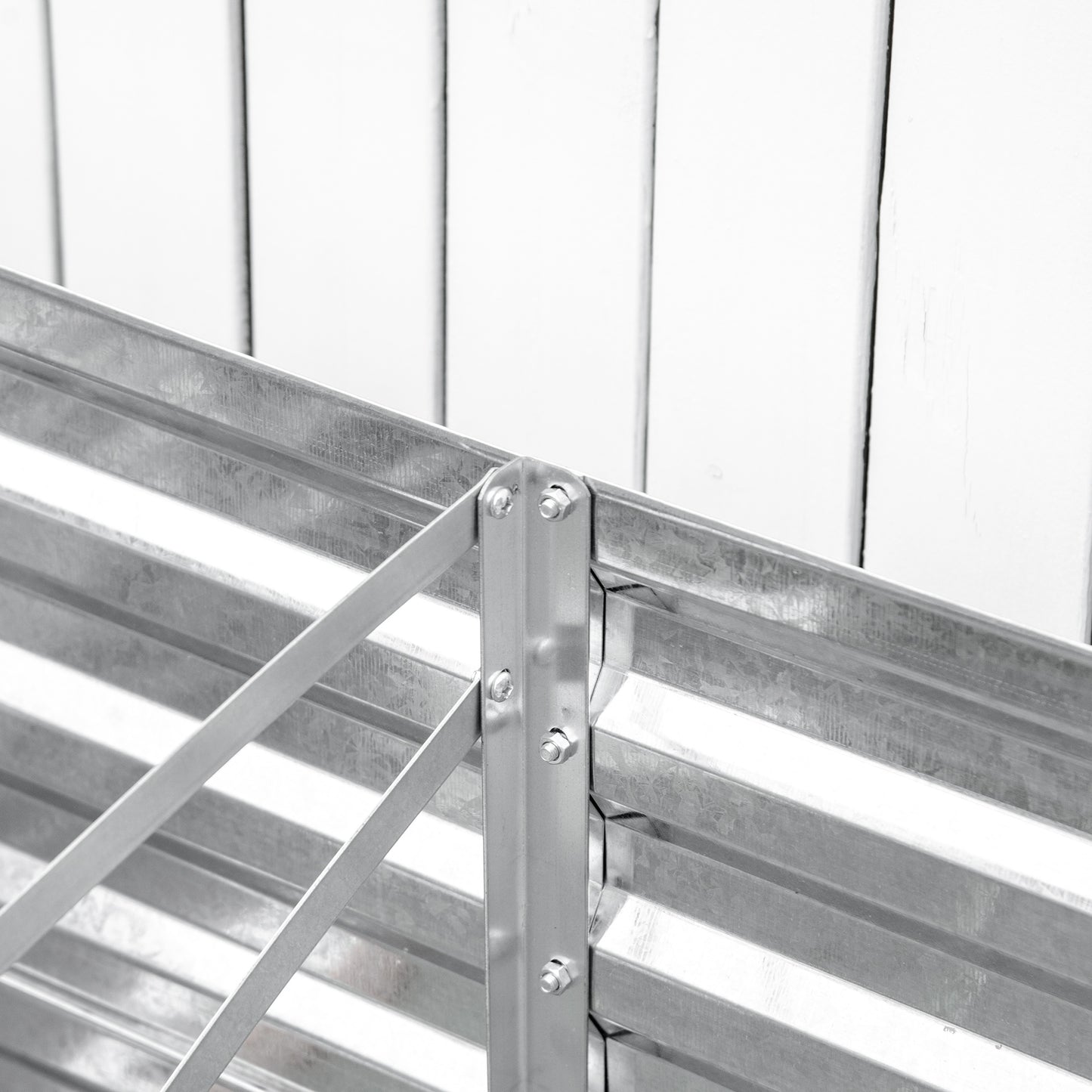 Galvanized Steel Raised Garden Bed – Outdoor Planter with Reinforced Rods, 71 x 36 x 23 Inches
