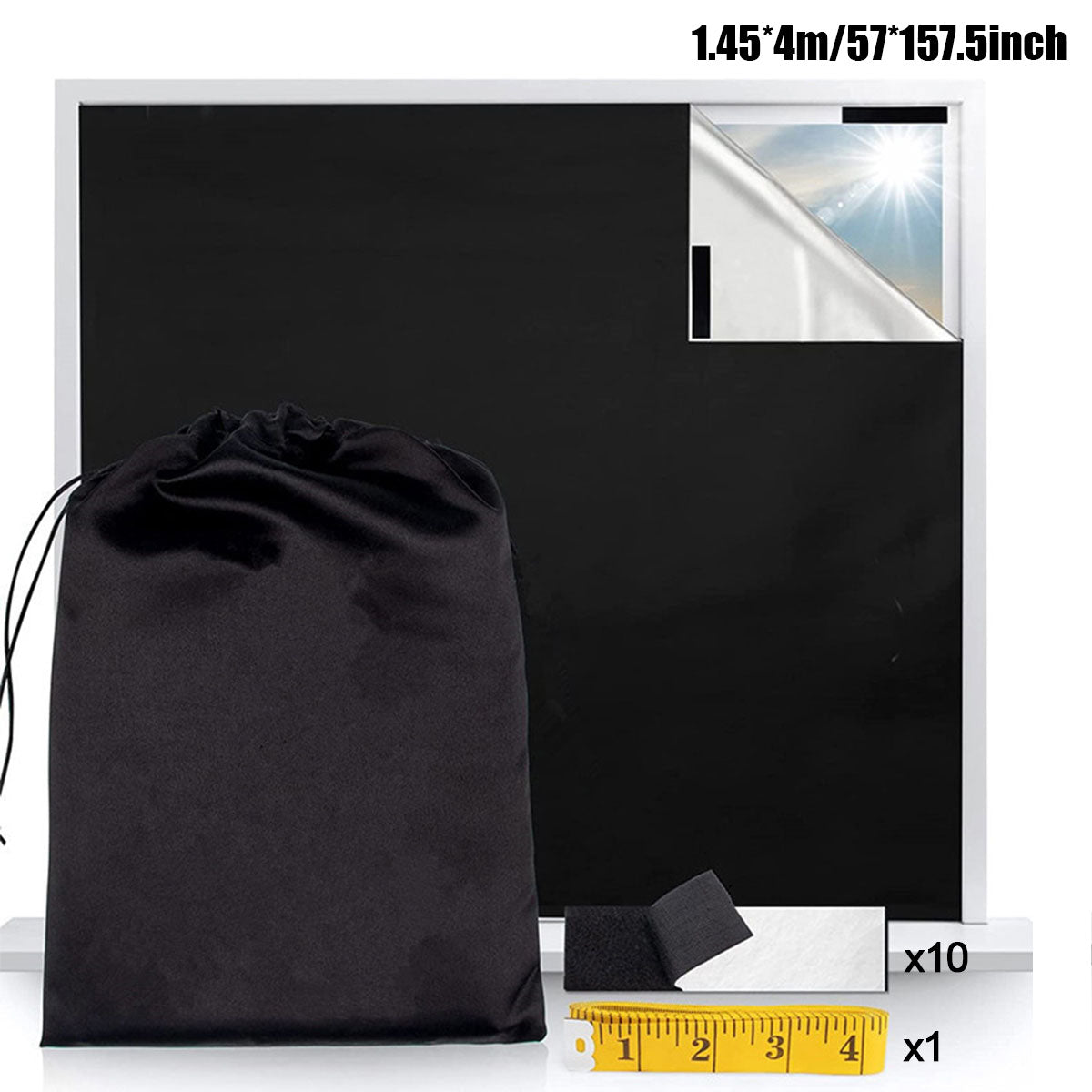 Portable Blackout Curtains - Oxford Cloth, Black