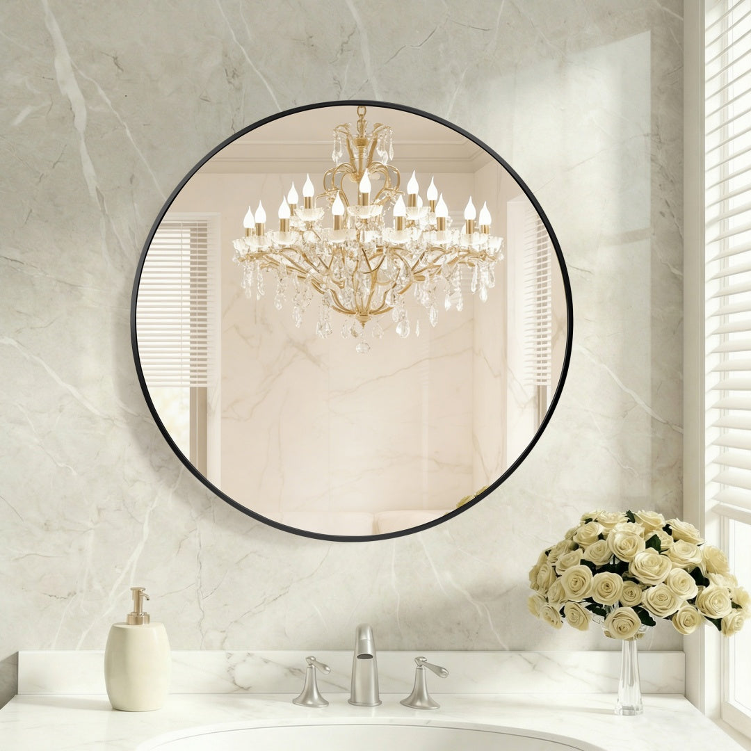 Round Wall Mirror, Bathroom Mirrors For Over Sink, Circle Mirror