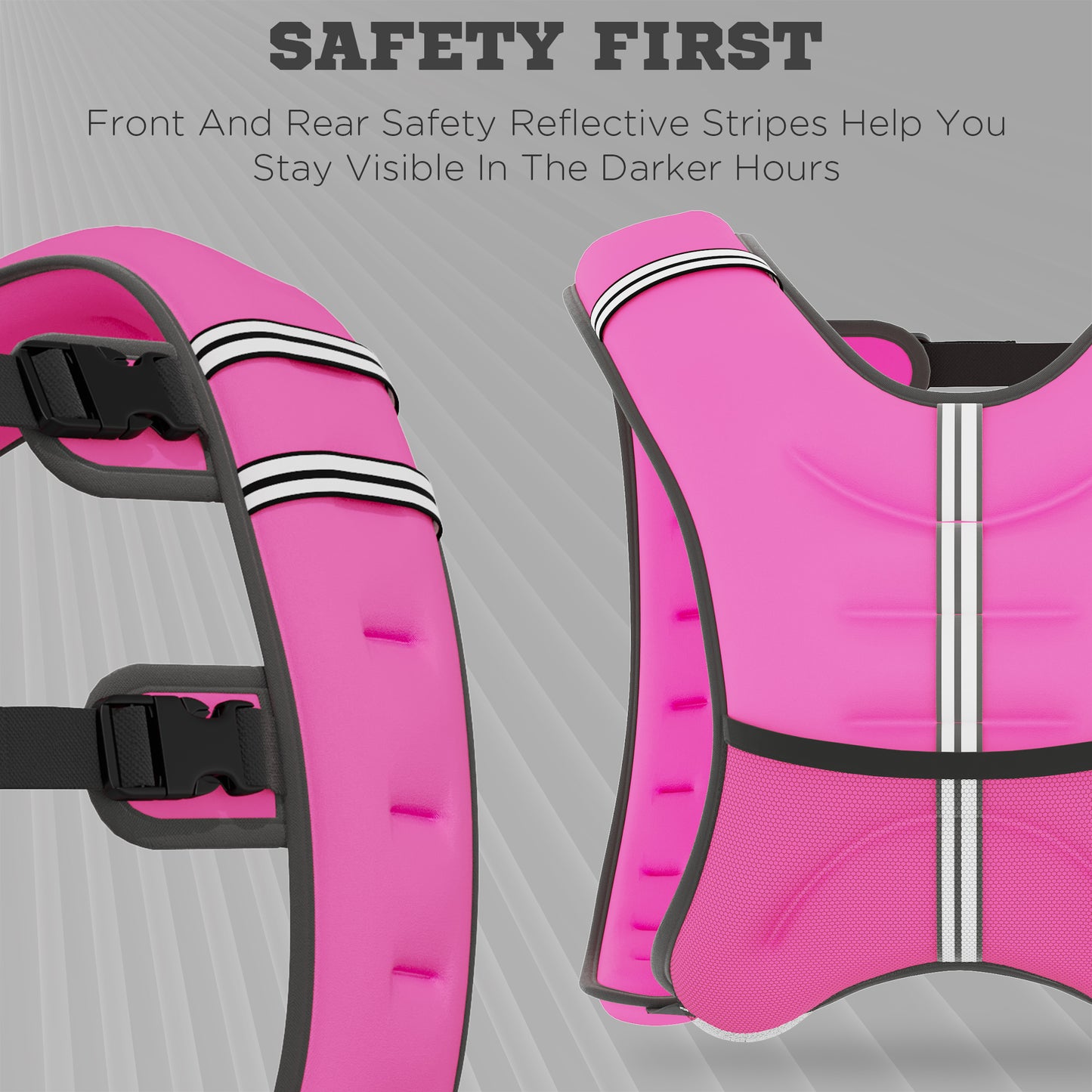 Adjustable Weighted Vest for Workout - 17.6 lbs, Pink