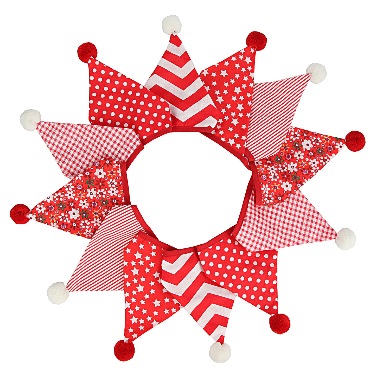Cotton Wool Ball Triangle Flags Set for Home & Party Decor - 3.2m Length