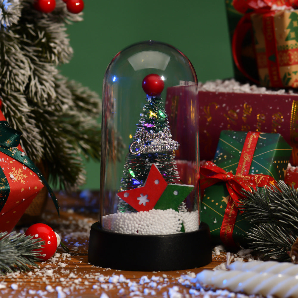 LED Christmas Tree Light Decor Glass Lampshade Ornaments for Holiday Home