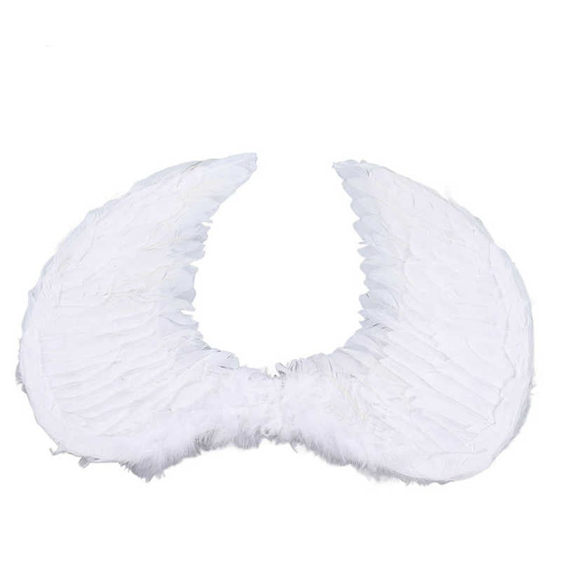 Feather Angel Wings for Christmas Stage Performances - Black & White