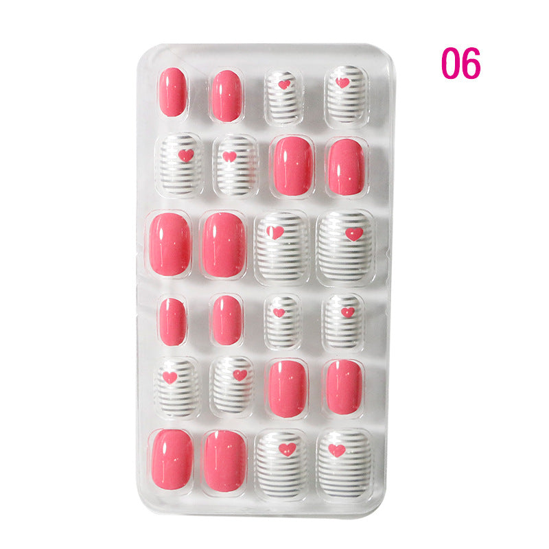 Children's Nail Art Stickers Patch Set - 24-Piece Kids Nail Tips