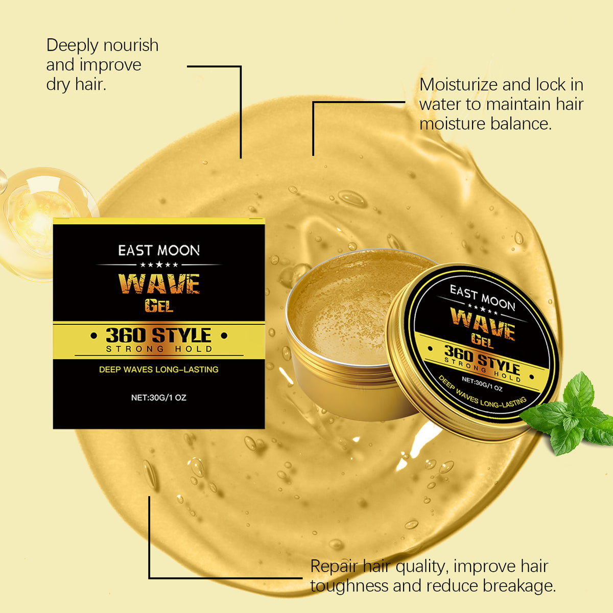 Men's Wave Shaping Hair Oil Long-lasting Refreshing