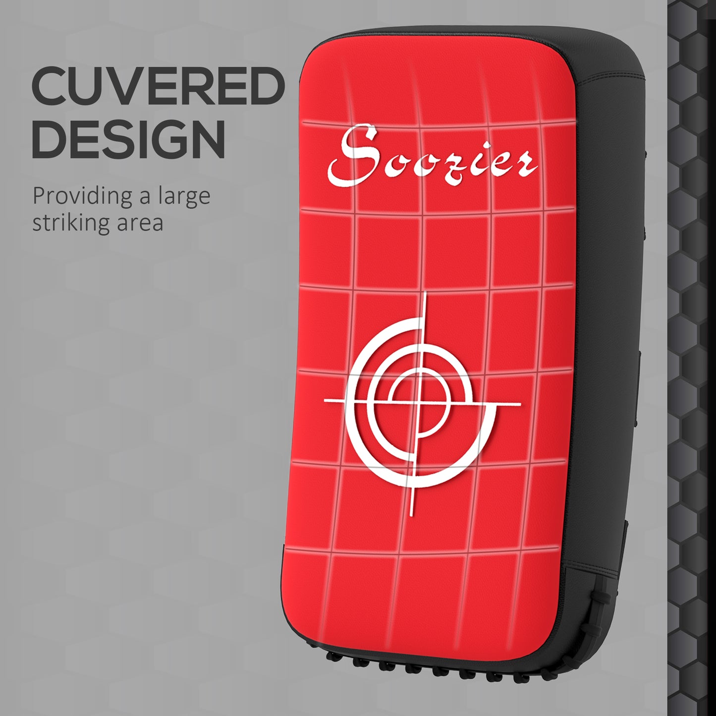 Muay Thai Kick Shield - 16.5 Inch Punching Pad for Martial Arts, Red