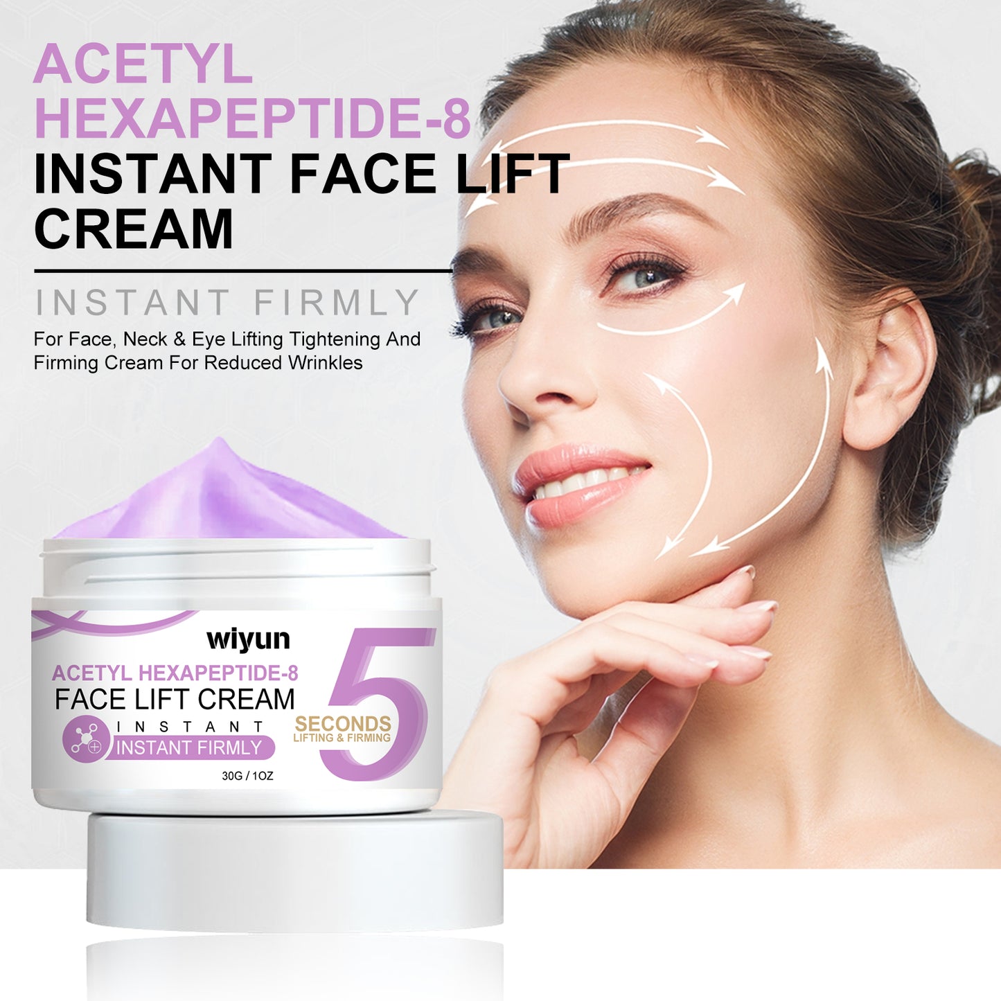 Firming Face Lifting Cream - Anti-Aging Moisturizer with Hyaluronic Acid