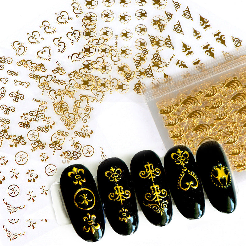 3D Nail Art Stickers - Butterfly & Flower Designs