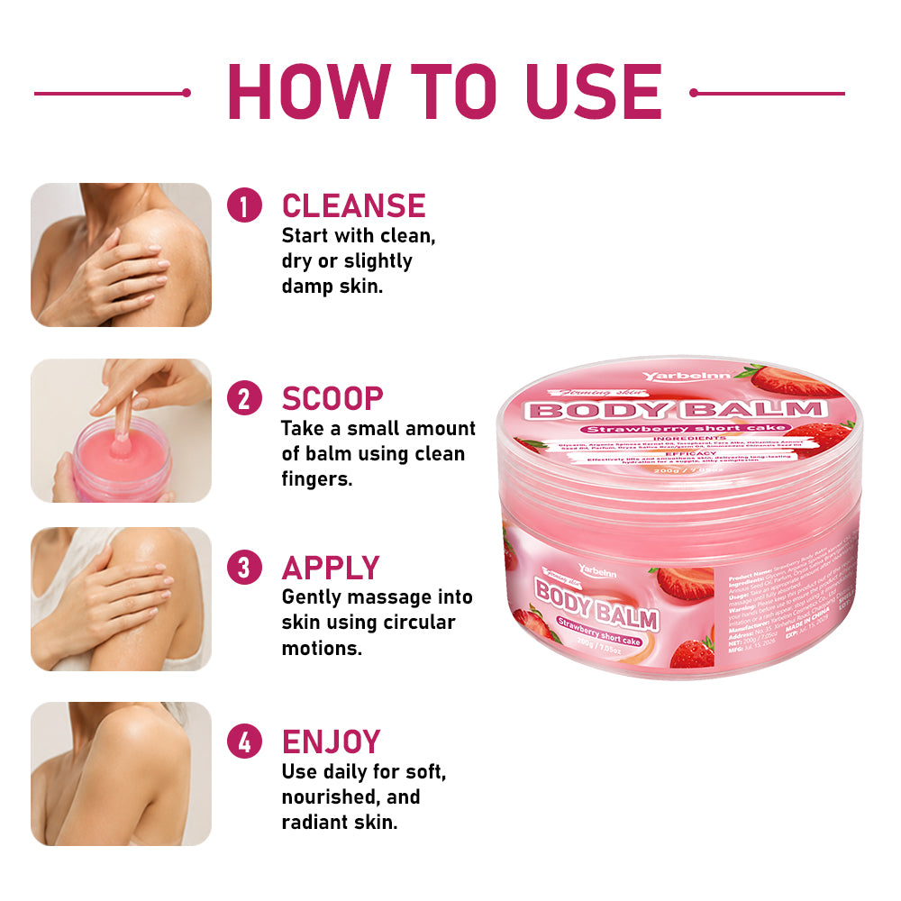 Strawberry Body Butter with Plant Oils
