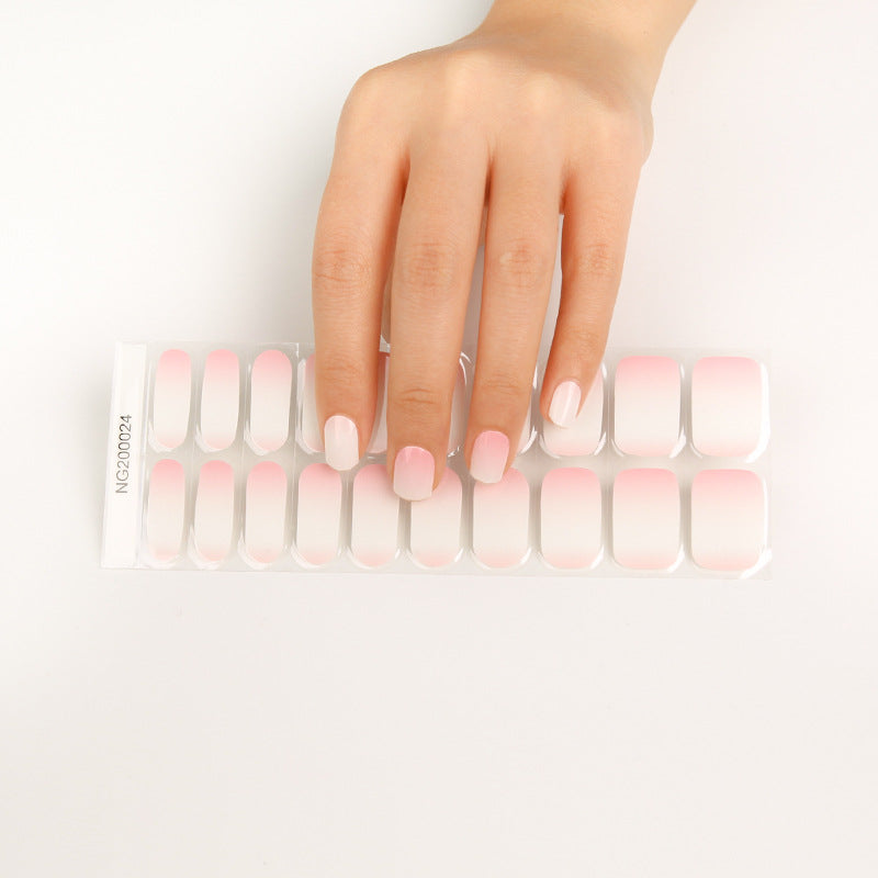 Korean Semi Cured Nail Stickers for Nail Art - Adhesive Gel Decals