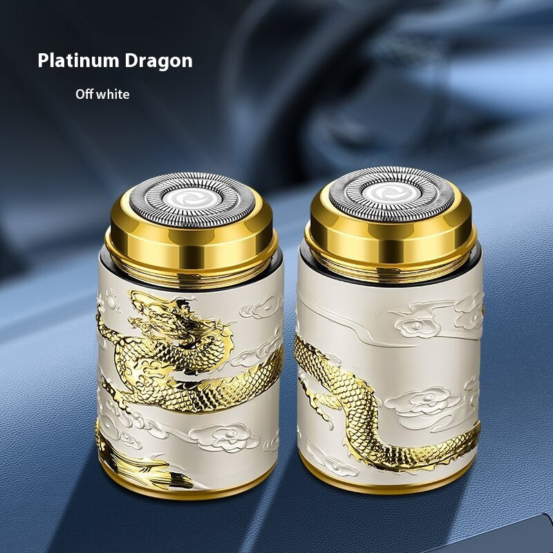 Rechargeable Body Electric Shaver with Dragon Relief Design