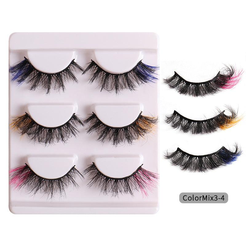 High Color Fried Curly False Eyelashes - Thick, Natural-Look Style