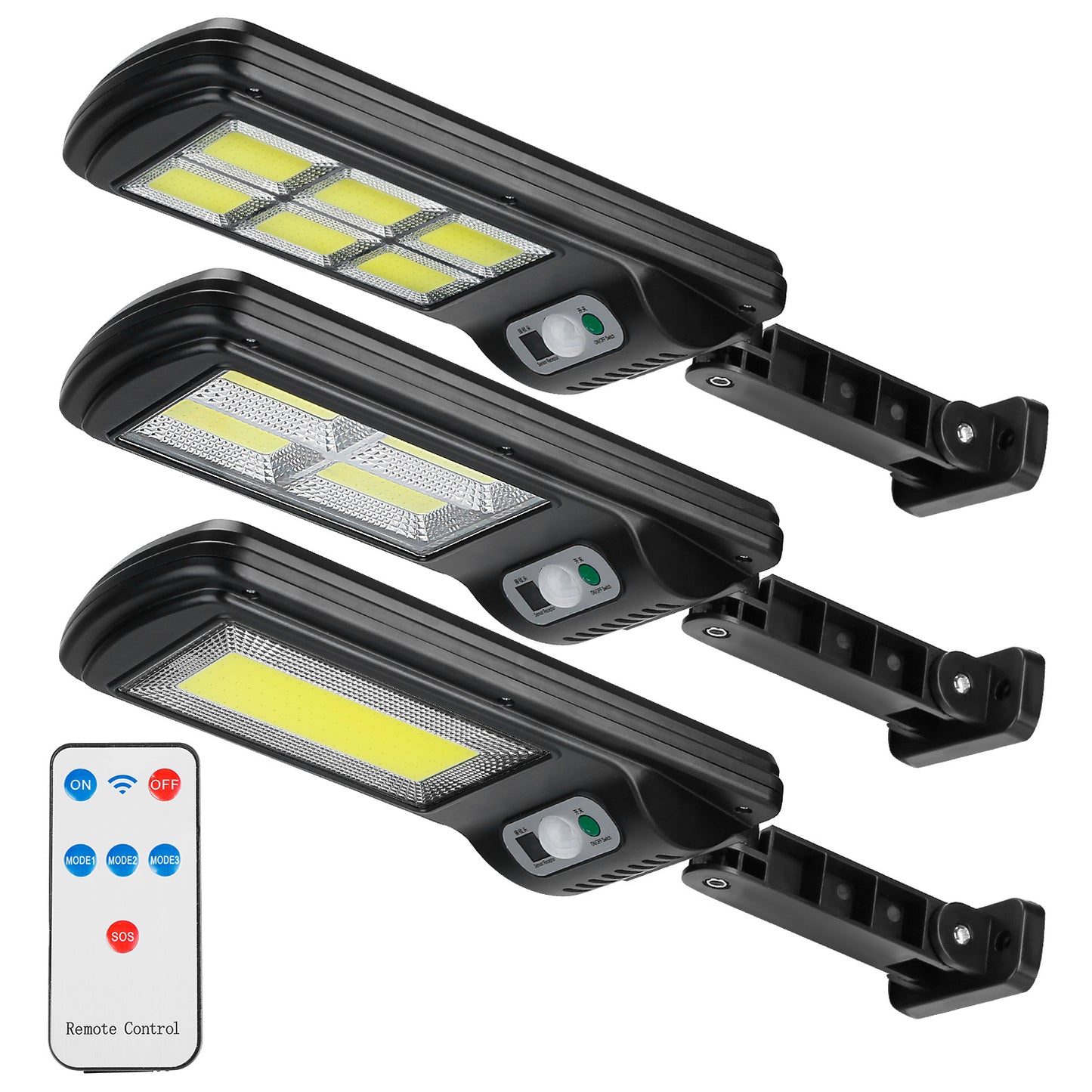 Solar Powered LED Wall Lights Outdoor Waterproof Motion Sensor with Remote Control