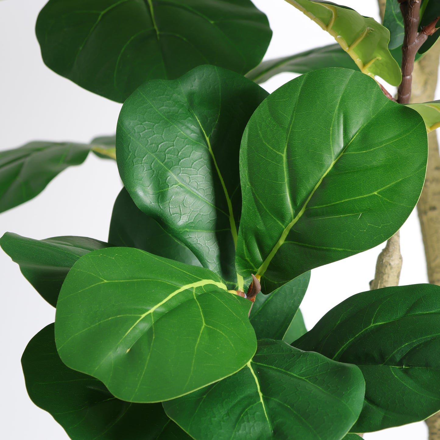 7FT Artificial Fiddle Leaf Fig Tree in Black Pot - Realistic Faux Plant