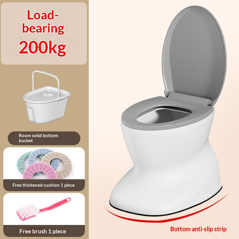 Portable Commode for Elderly & Adults with Limited Mobility - Safe Indoor Use