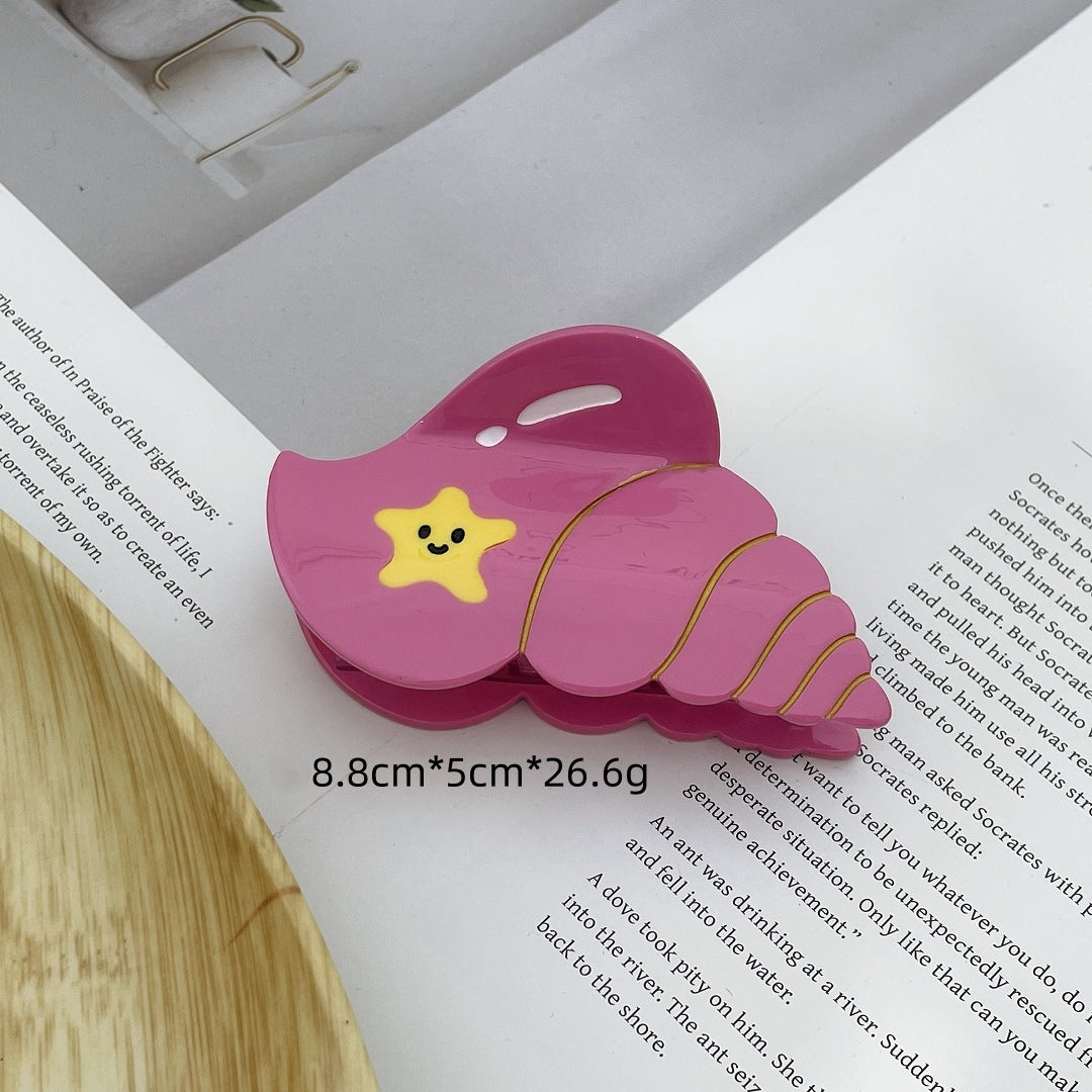 Ocean Design Hairpin - Conch, Whale & Crab Patterns