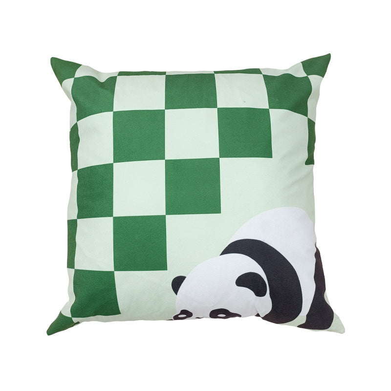 Cute Panda Plush Pillow Cover 45x45cm Throw Cushion for Living Room