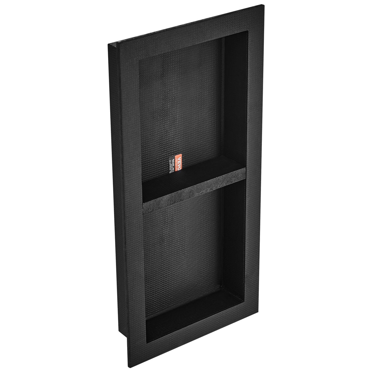 Recessed Shower Niche with Double Shelf Organizer - Black