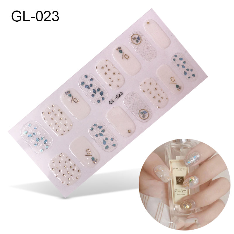 Laser Letters Nail Stickers Color Oil Film for Nail Art - Multiple Styles