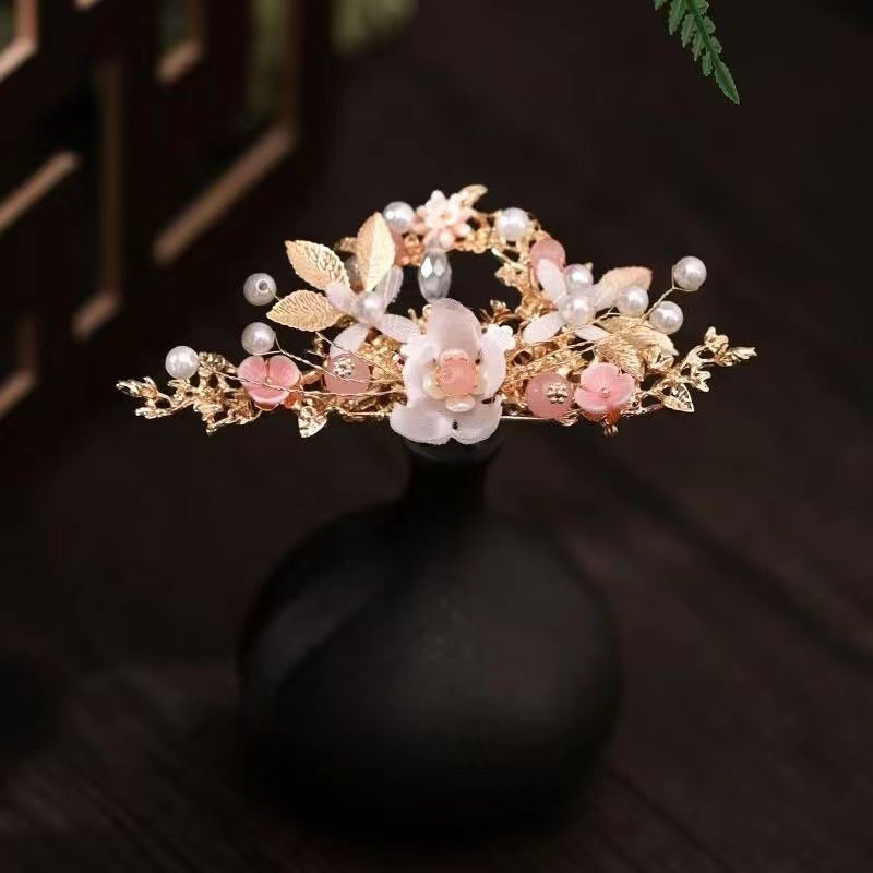 Hairpin Set - Natural Style, Pink