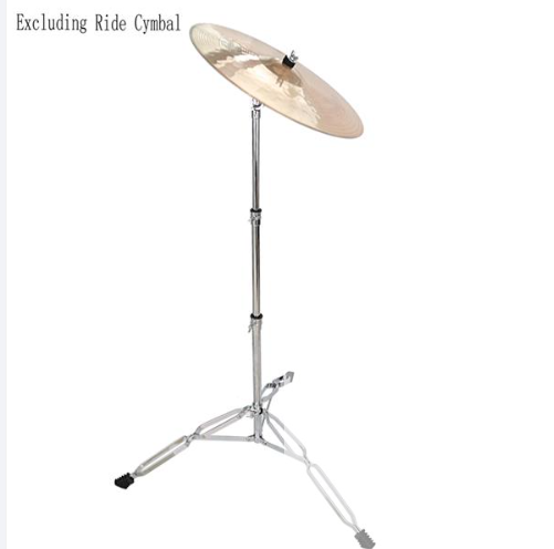 Straight Cymbal Stand Drum Hardware Percussion Mount Holder Set - Silver