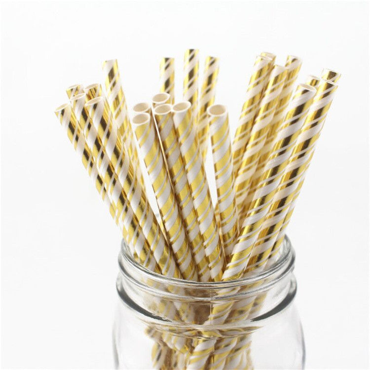 Color Coated Paper Straws - Biodegradable Disposable Drinking Straws for Parties