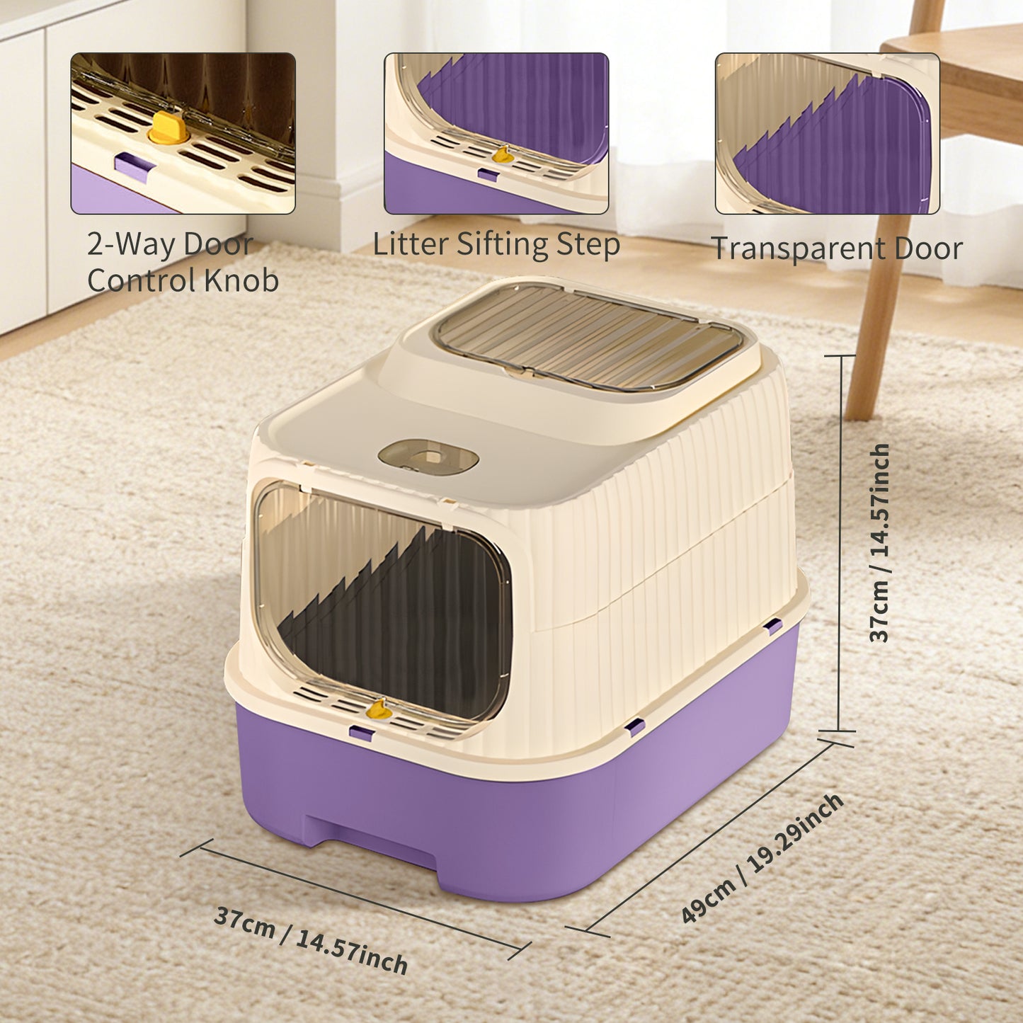 Cruiser Litter Box - Self Pickup Pet Furniture for Cats and Small Animals