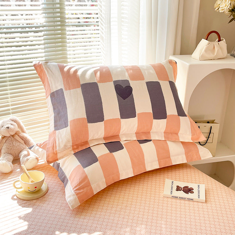 Cotton Twill Pillowcases Set - 100% Cotton, Modern Home Decor