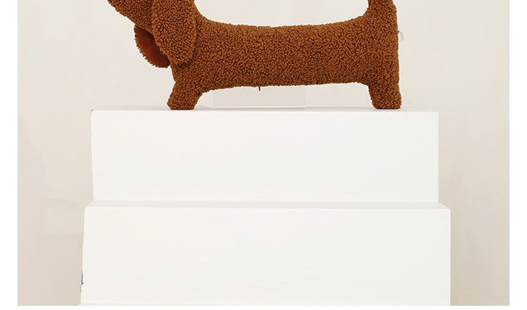 Cute Dachshund Plush Pillow - Brown Home Decor Cushion