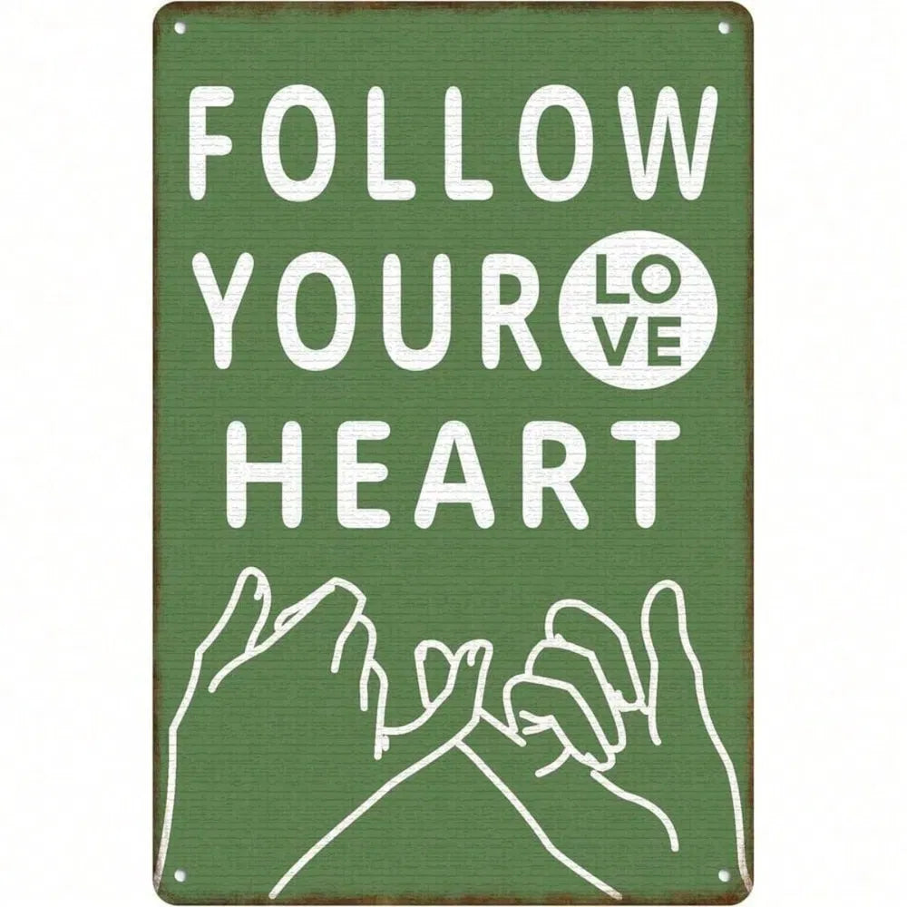 Vintage Hand in Hand Pact Metal Wall Sign - 12x8 Inch
