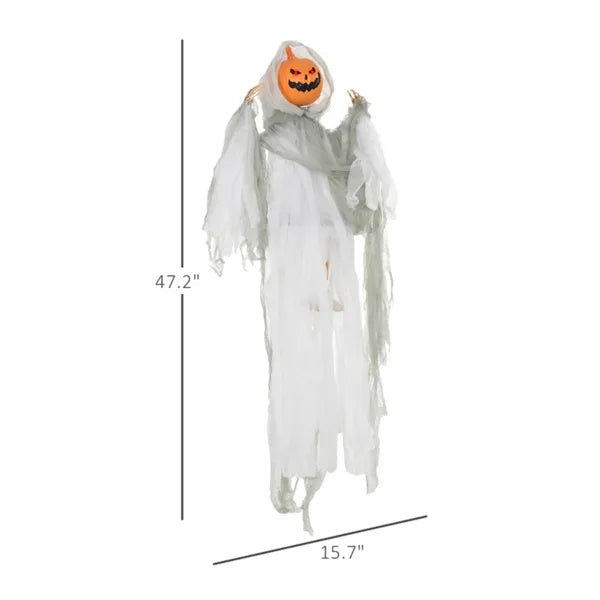 Pumpkin Ghost Halloween Decoration with Sound Activation