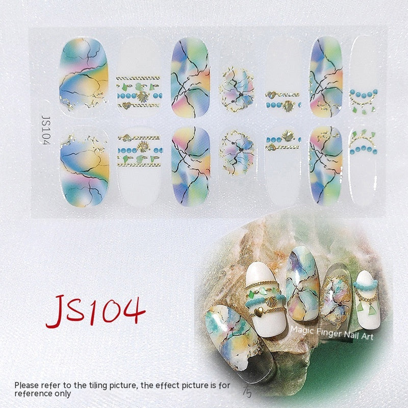 3D Crystal Nail Art Sticker Set - Crystal Glass Nail Film for Manicure