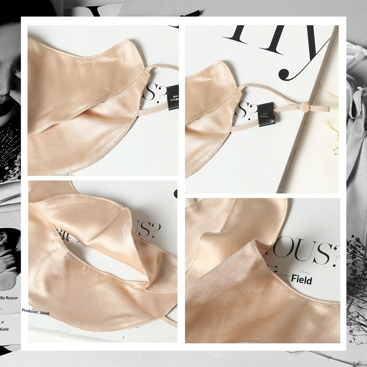 Mulberry Silk UV-Blocking Face Mask - Outdoor Sun Protection