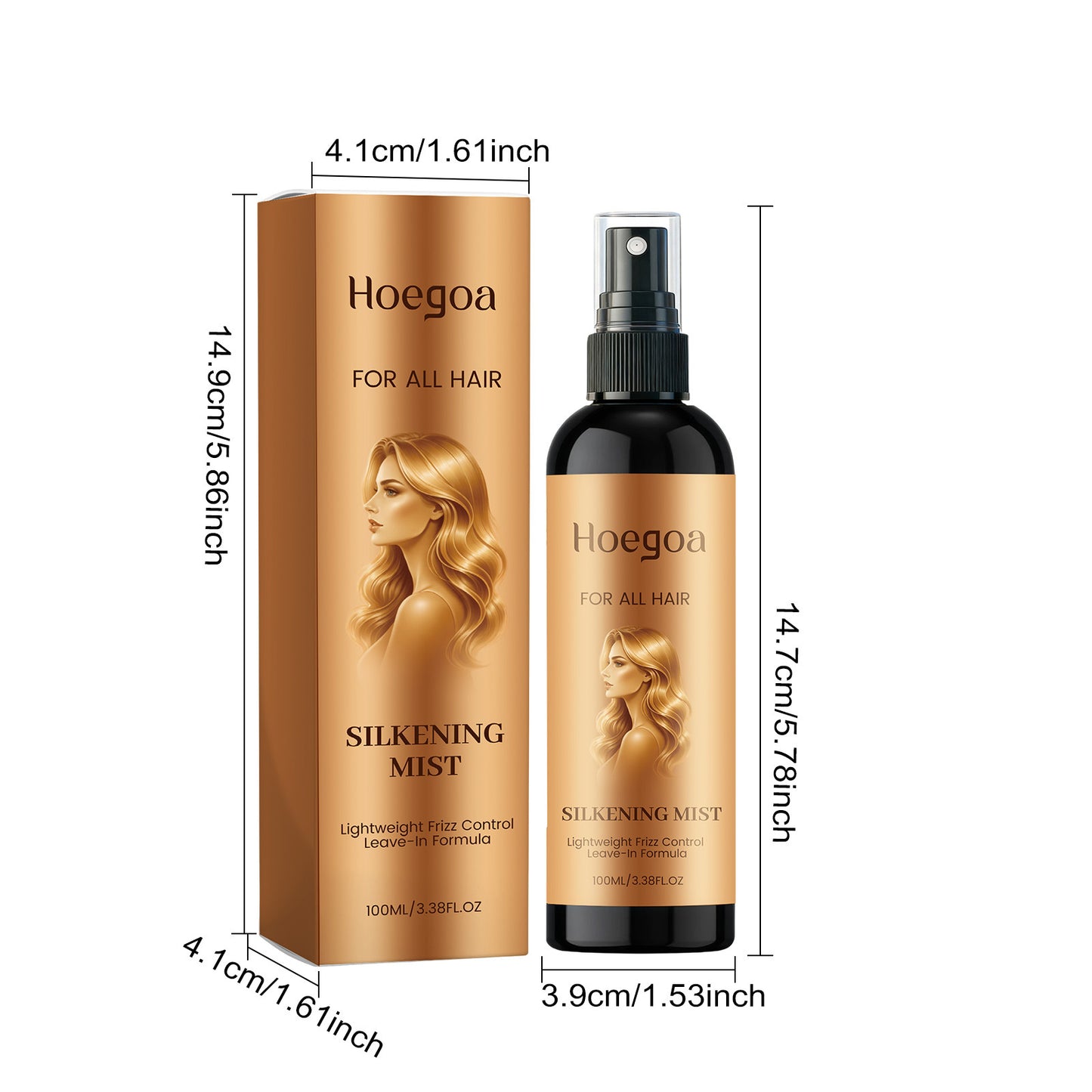Silkening Face & Hair Mist - Hydrating 100ml Beauty Spray for Skin & Hair