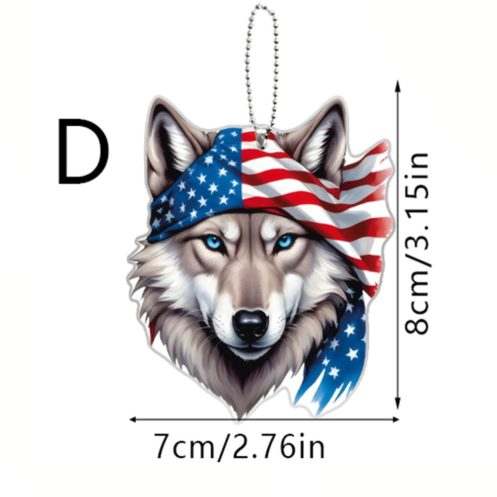 American Eagle Flag Acrylic Car Pendant - Creative Home & Party Decor