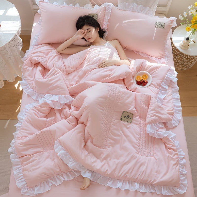 Korean Style Cotton Summer Blanket - Washed Cotton Bedding 200x230cm