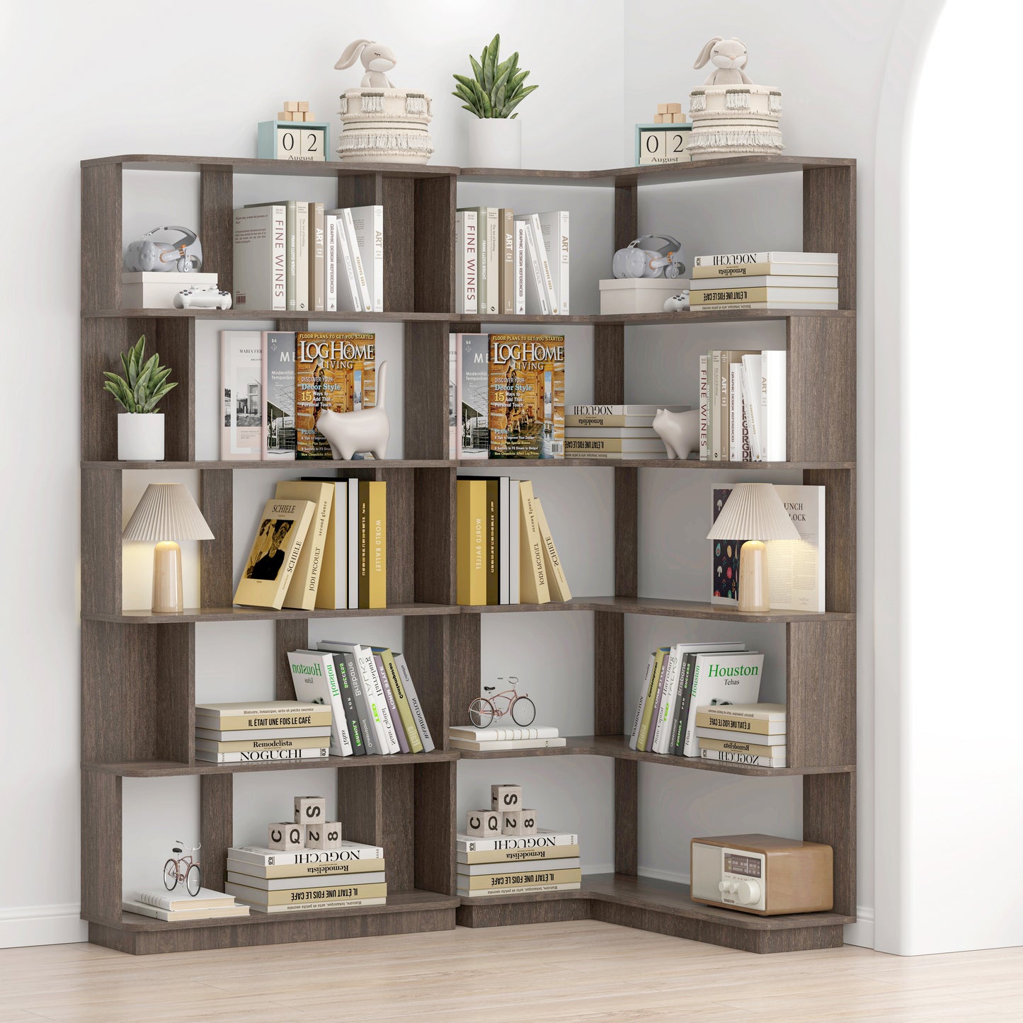 90 Cm Space Saving Corner Bookshelf 80 Bookcase Extendable Free